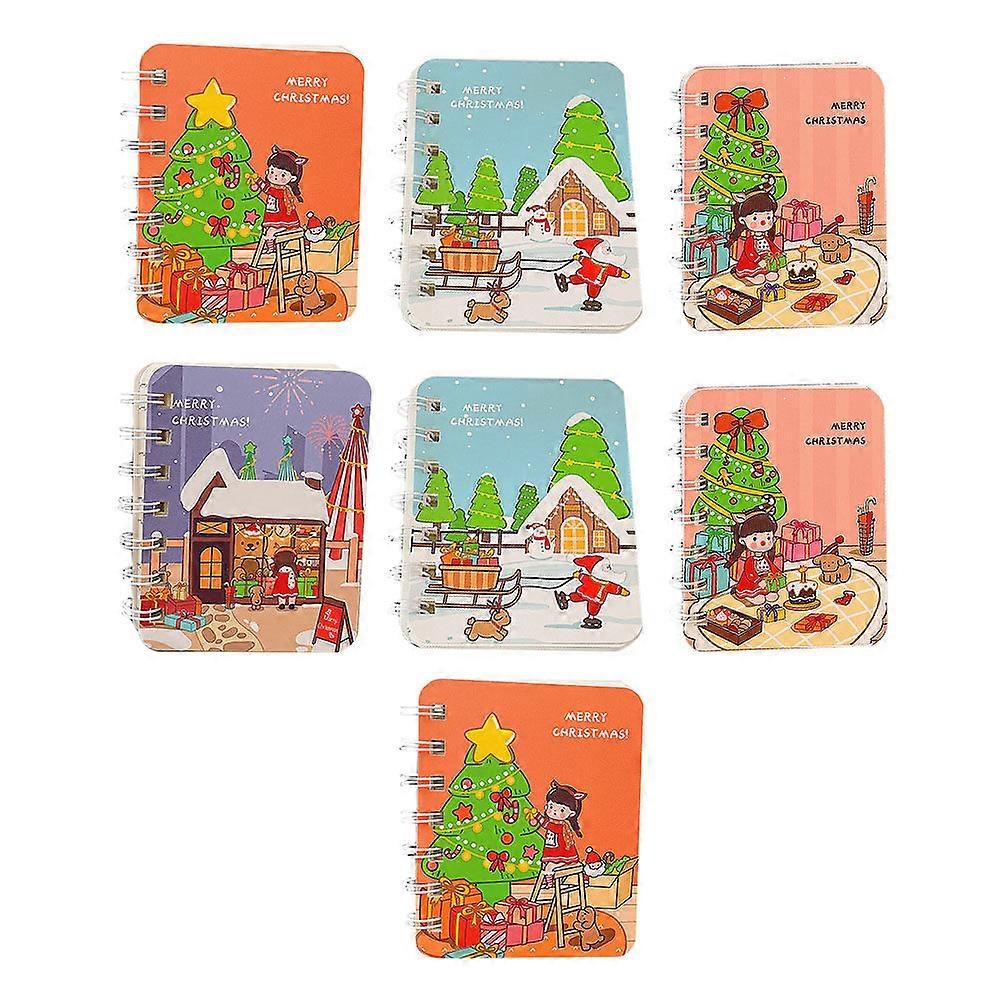 7Pcs Cartoon Daily Schedule Notepads Paper Coil Notepads (Random Color)