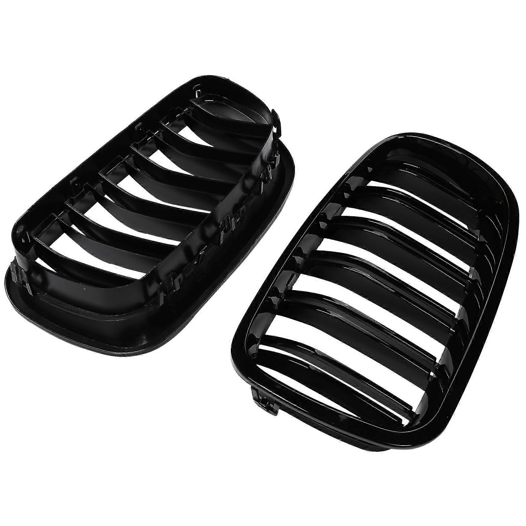 Grill Grille Gloss Black Kidney For F10 F18 F02 F11 M5 10-15 Dual Slat