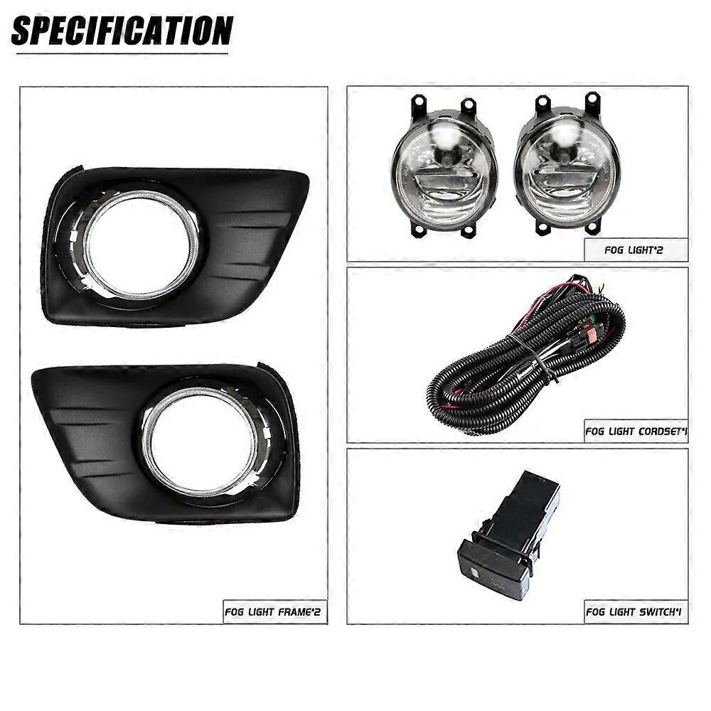 Front Bumper Fog Lamp Upgrade Kit FOR Toyota Prado FJ150 LC150 2010 2011 2013 For Land Cruiser 2700 Foglight Set Switch + Wiring