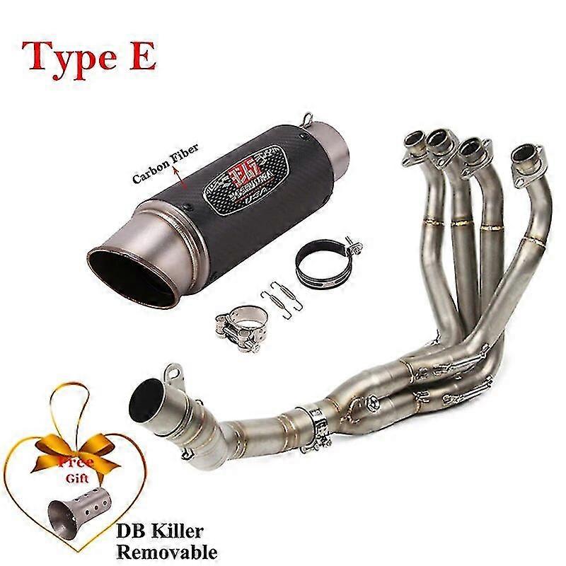 Utsøkt eksosrørFull systemer for Kawasaki Z900 2017 - 2021 Yoshimura Motorsykkel Eksos Escape Fornt Link Pipe Karbonfiber Lyddemper DB Killer