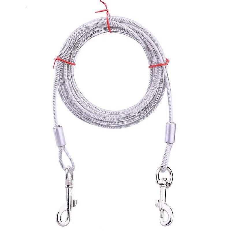Double-ended One with Two Iron Chains Steel Wire Ropes Two Dogs Leash Pet Dog Collar Harness Accessories Supplies