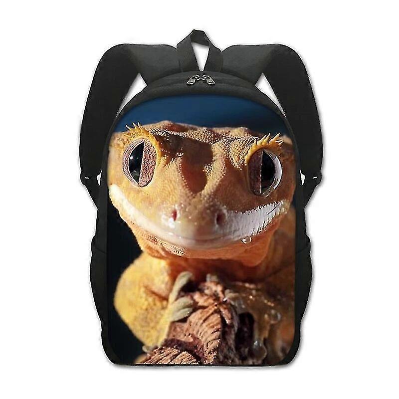 Crested Gecko γενειοφόρος δράκος σχολικό σακίδιο για έφηβος αγόρια κορίτσια κατοικίδιο ζώο ερπετό σαύρα Daypack Παιδικές τσάντες βιβλίων Παιδικά δώρα