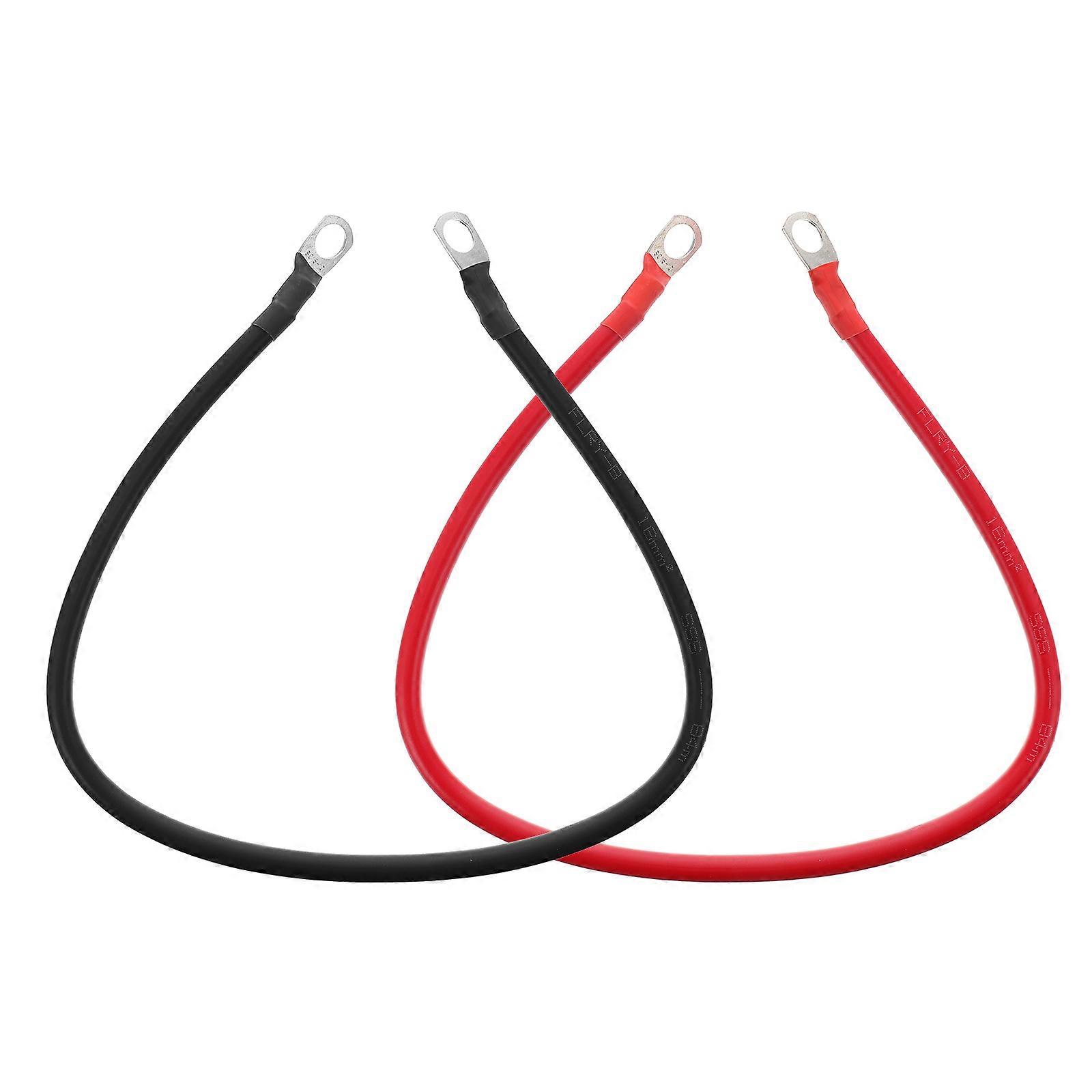 2Pcs Battery Cable Power Cable with Ring Eyelets Car Battery Cable for Batteries