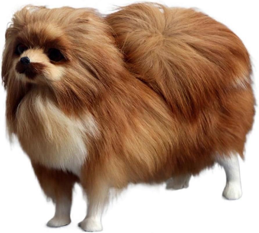 Simulation Pomeranian Dog Statue Home Decoration Simulation Animal Ornaments