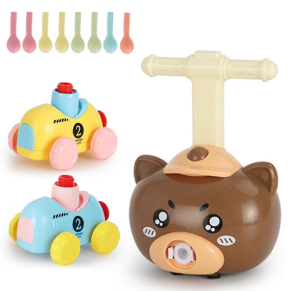 Balloon Launcher Toy SetBalloon Launch Tower Toy Puzzle Fun Education Inertia Air Power Car Balloon