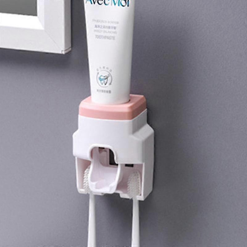 Automatic Toothpaste Dispenser Wall Mount Toothbrush Holder Lazy Toothpaste Squeezer For Toilet