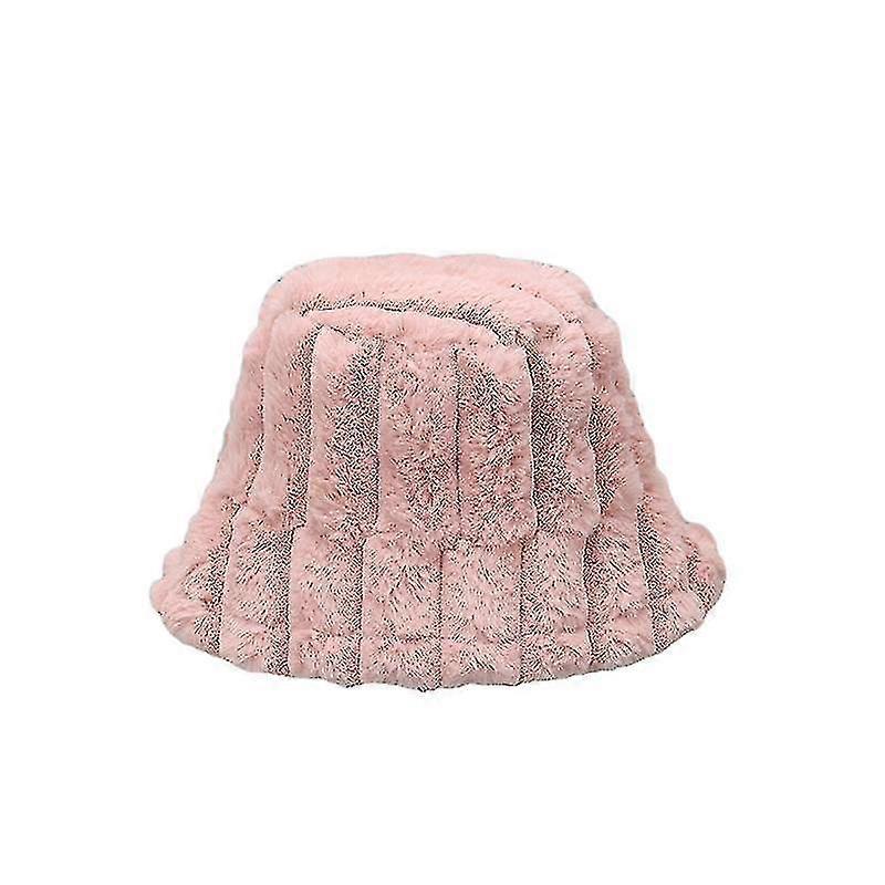 Wekity Winter Plüsch Eimer Hut Damen Vintage Eimer Hut Casual Warm Eimer Hut