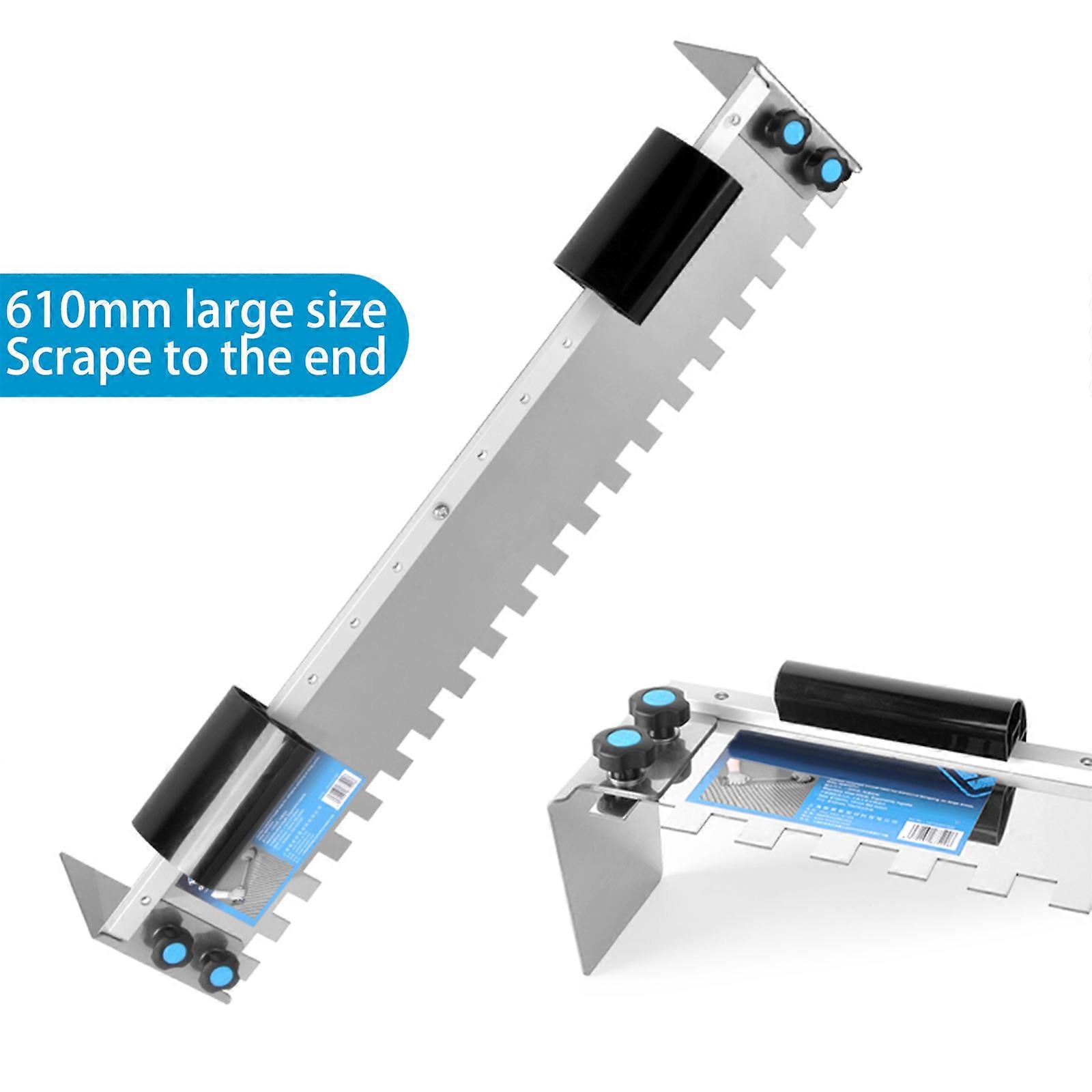 2023 New Stainless Steel Square Notch Trowel for Large Tile Laying with Anti-Overflow Baffles - Masonry and DIY Tool