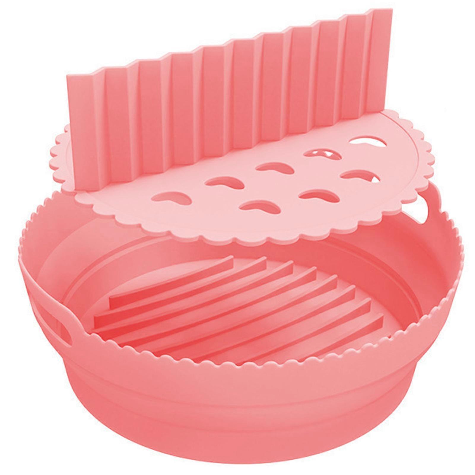 QingHai Silicone Fryer Pot Non-Stick High-Temperature Resistant Even Heat Distribution Foldable with Handle Fryer Mat