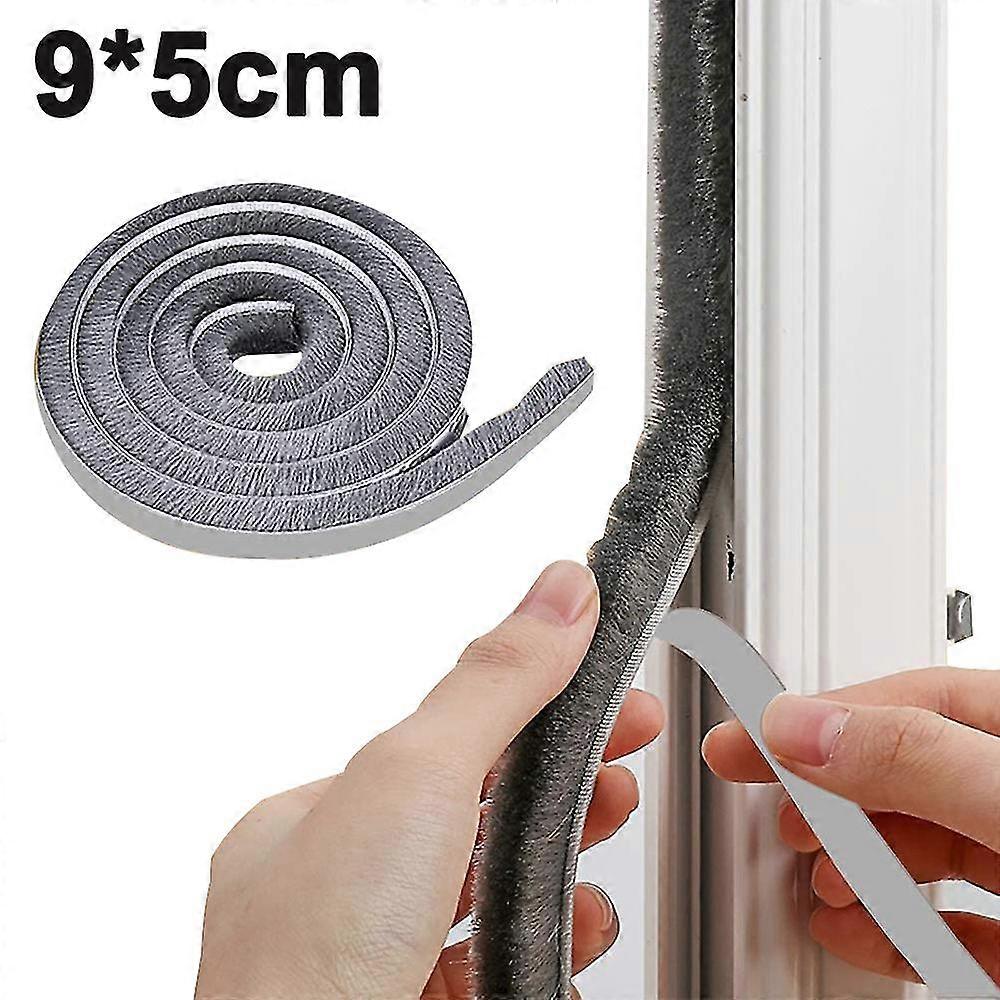 Door Window Frame Brush Seal Weather Strip 9 * 5mm,gray