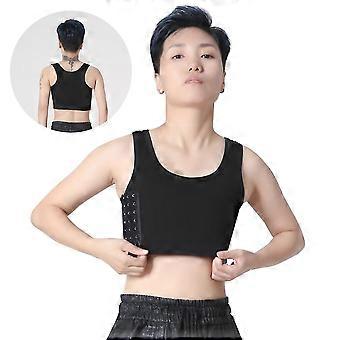 Tomboy Lesbe Atmungsaktiv Brustbinder Kurze Korsett Weste Atmungsaktiv Elastischer Sport BH Tank Top