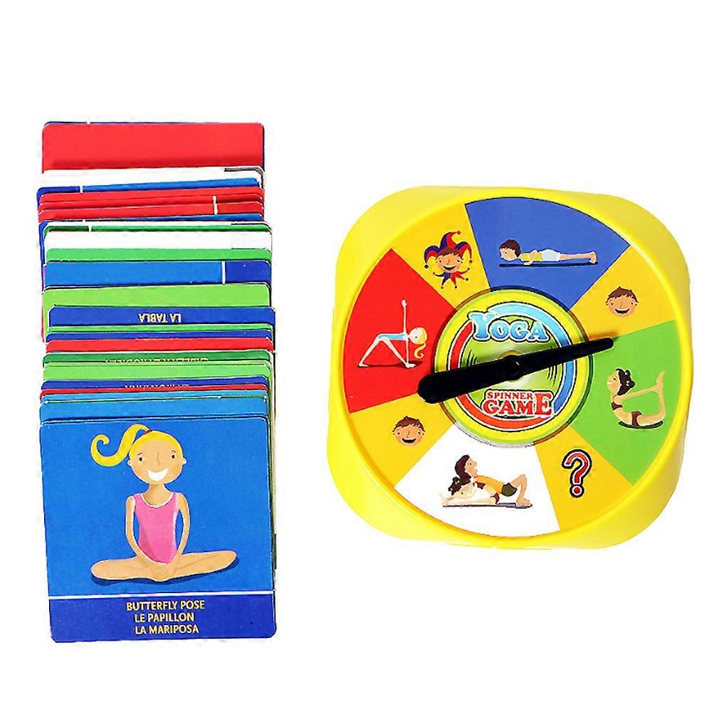 Yoga Spinner Game για παιδιά & γονείς, διαδραστικές κάρτες άσκησης για πρώιμη ανάπτυξη και σωματική διέγερση, 54 κάρτες πόζας