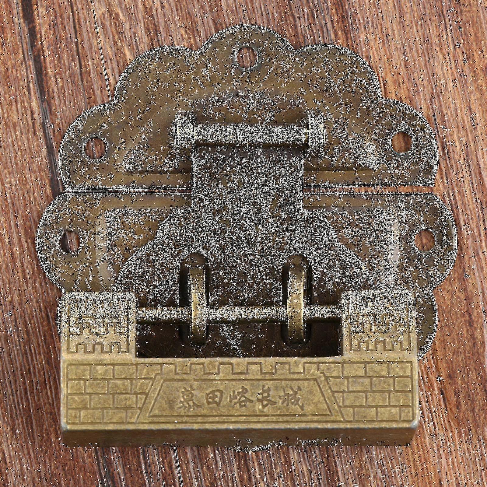 الأثاث الصيني مربع قديم مزلاج مشبك مشبك وبرونزية عتيقة قفل / قفل لمجلس الوزراء مجوهرات صندوق خشبي الأجهزة