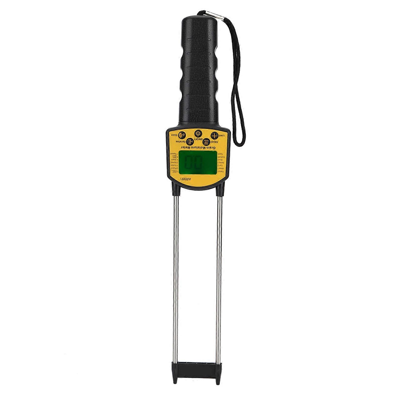 Digital LCD Grain Moisture Meter Corn Stalks Rice Soybean Water Content Analyzer