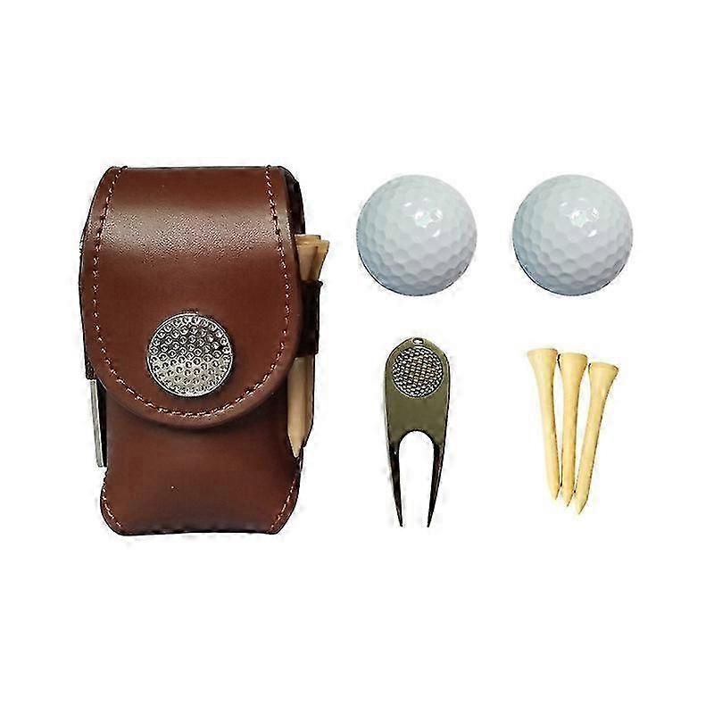 Golf Ball Pouch with Divot Tool, Tees & Balls | Compact, Durable Nylon | On-Course Essentials