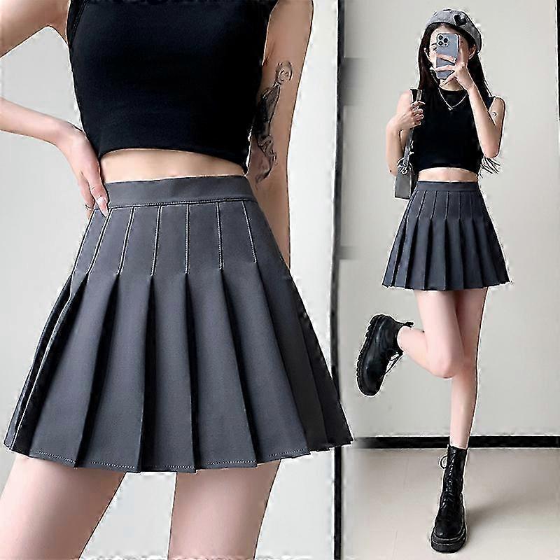 Pleated skirt for women 2022 autumn/Winter new collegiate style high-waisted short commuter skirt matching A-line bag buttock skirt
