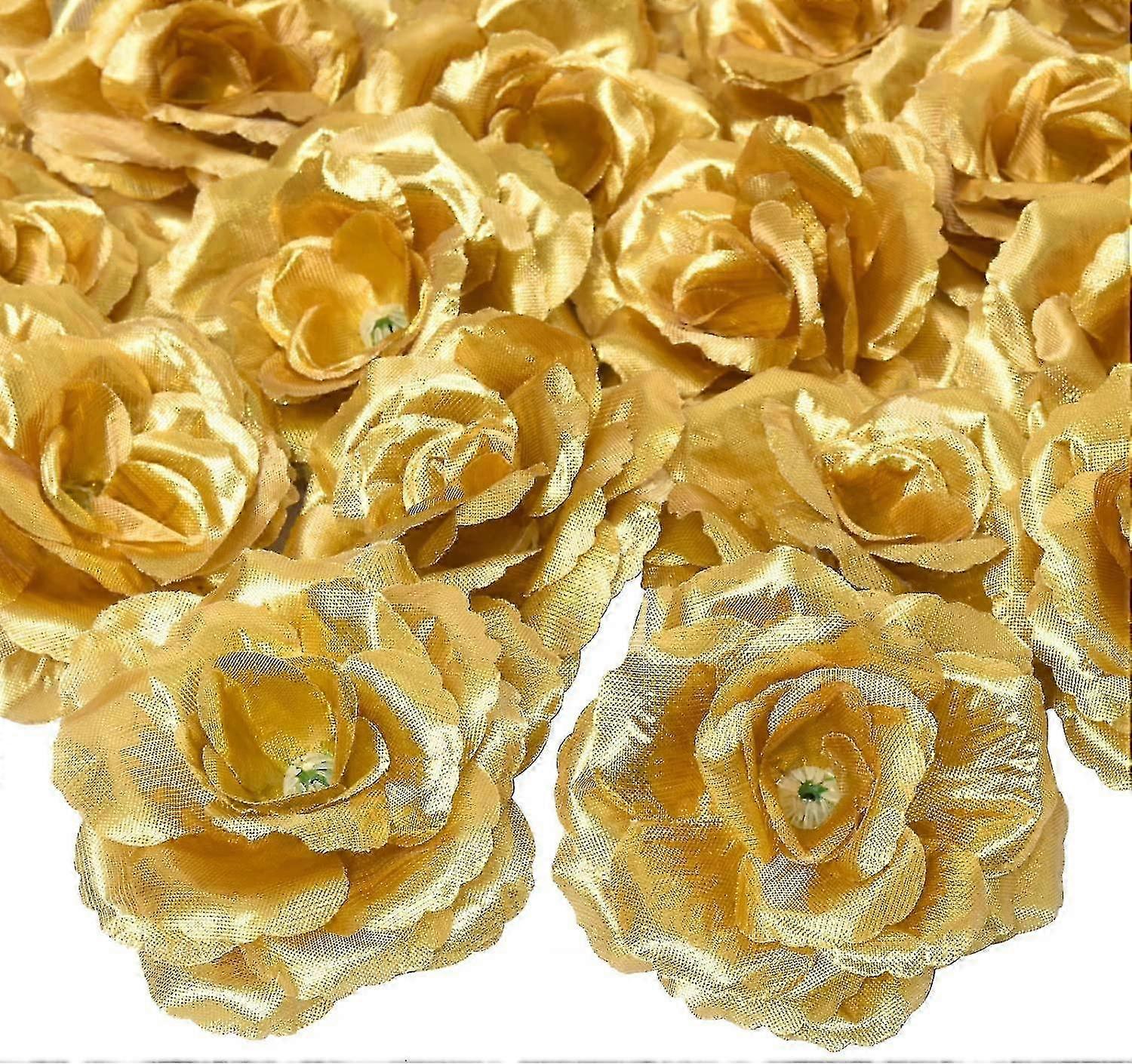 Gold Rose Petals Artificial Flower Silk Petals Set
