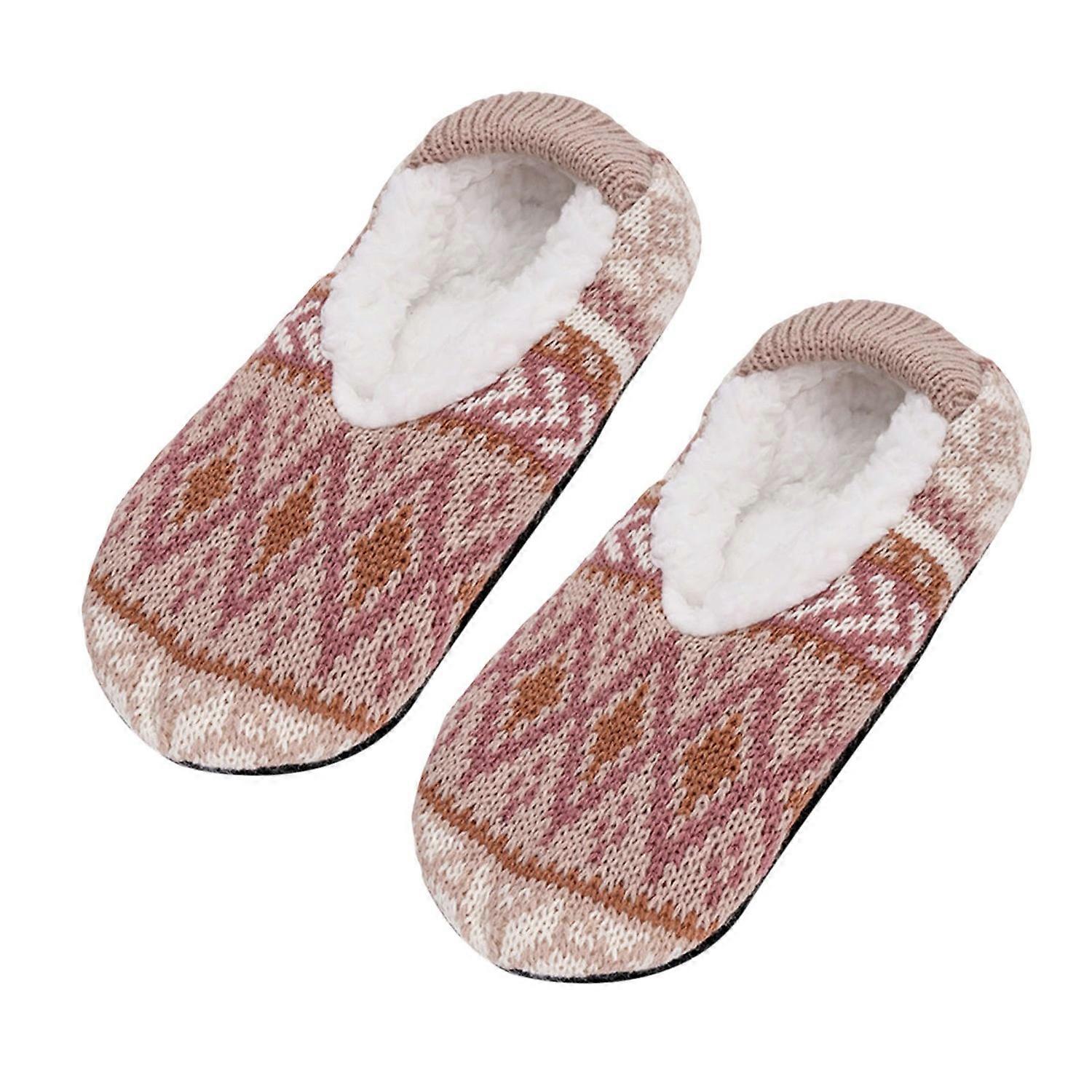 1 Pair Winter Floor Socks Thickened Fuzzy Plush Warmth Retention Leg Warmer Silicone Bottom