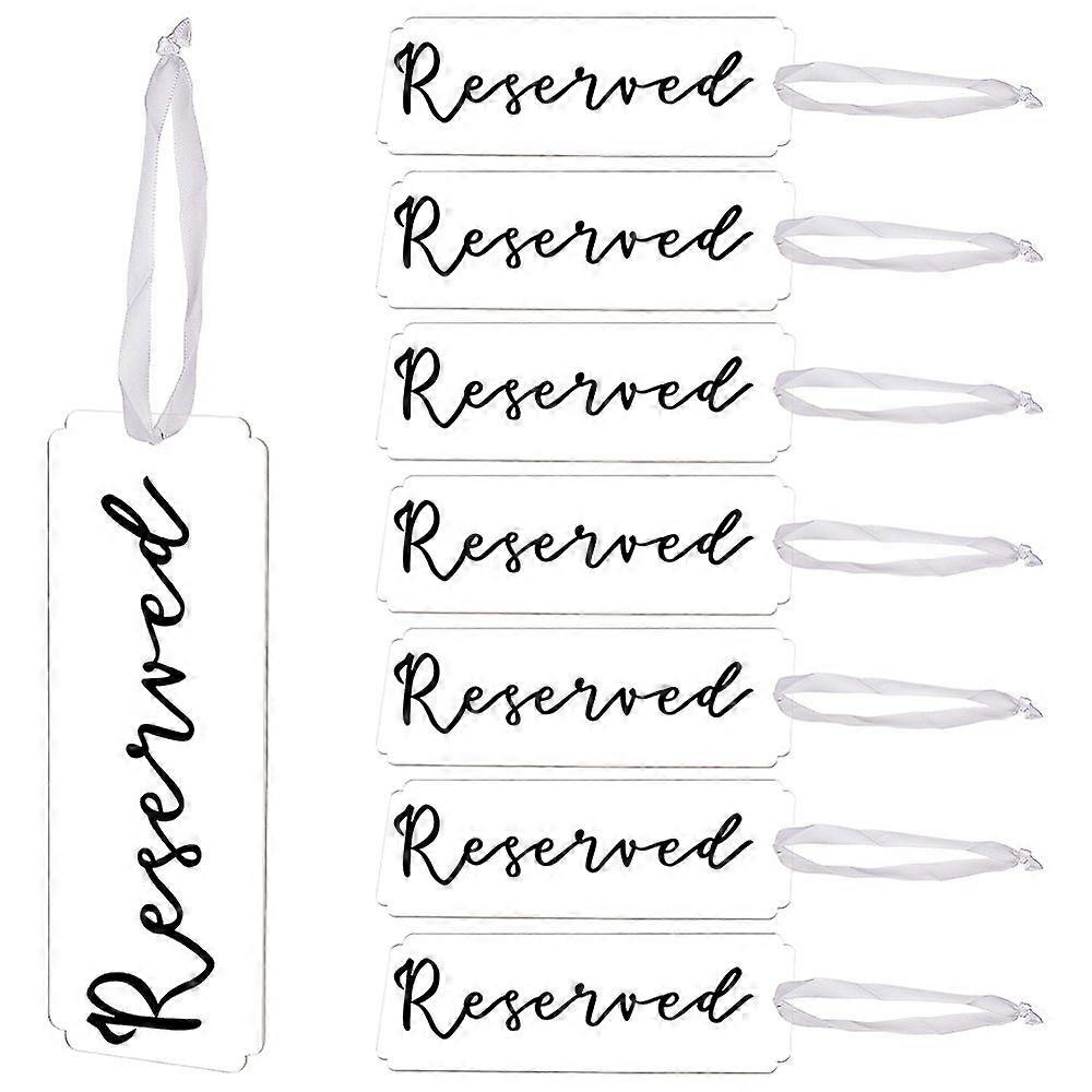 Acrylic Seat Reservation Sign Hanging Ornaments Rectangle Black 200x76x2mm