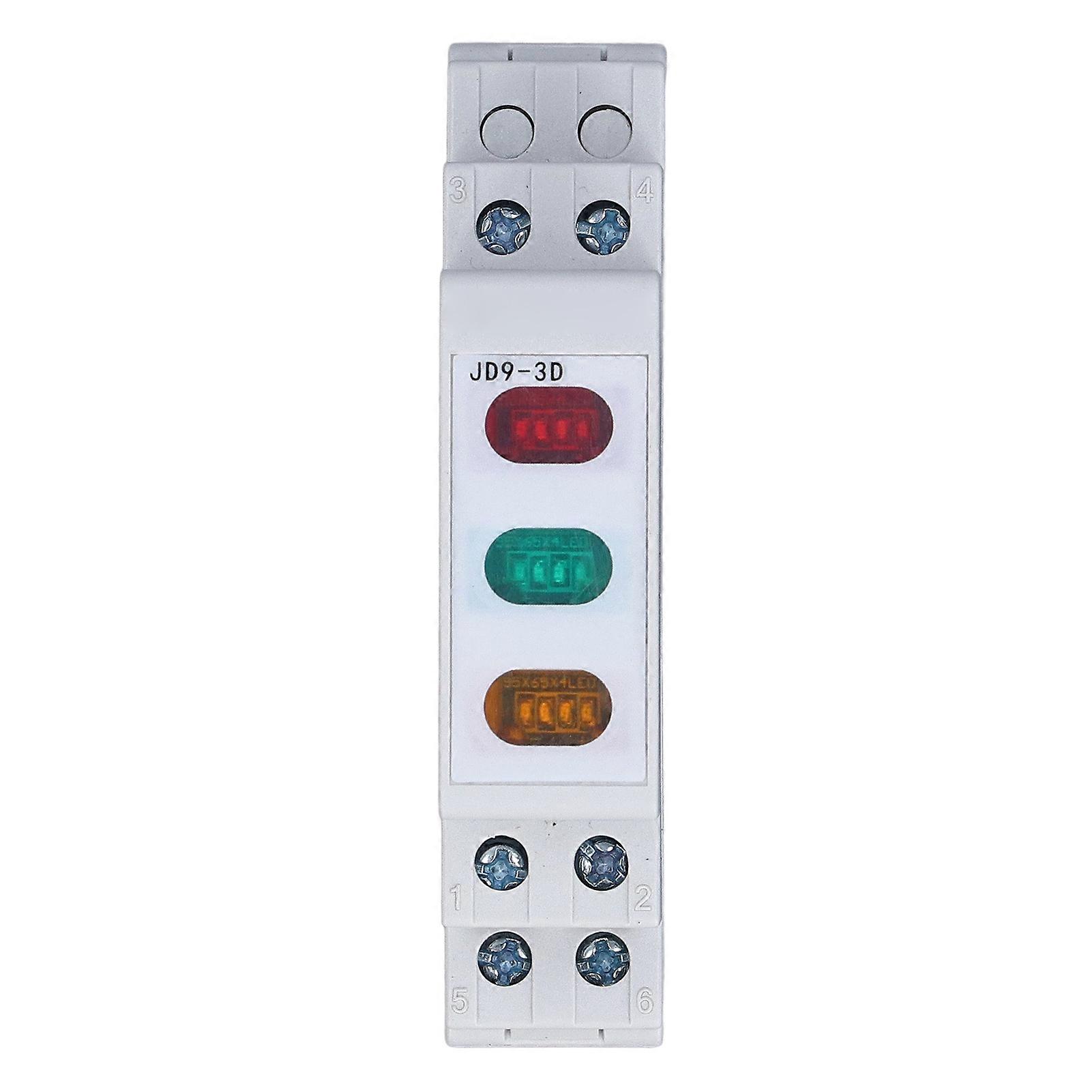 Versatile Red Yellow Green LED DIN Rail Indicator for AC/DC 230V Starters & Contactors