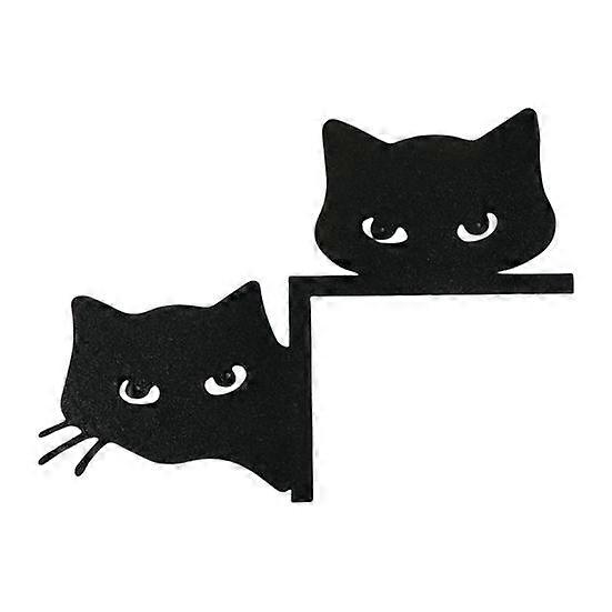 Metal Cat Door Topper Reversible Halloween Christmas Decor Kitty Corner Frame Sign Wall