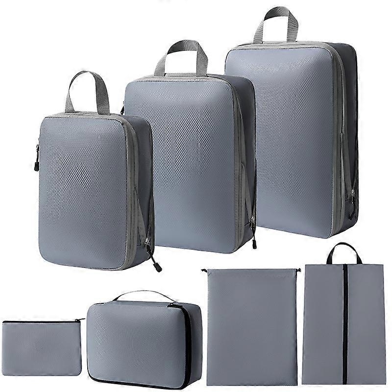 Travel Essentials: 7-Piece Packing Bags - Grey