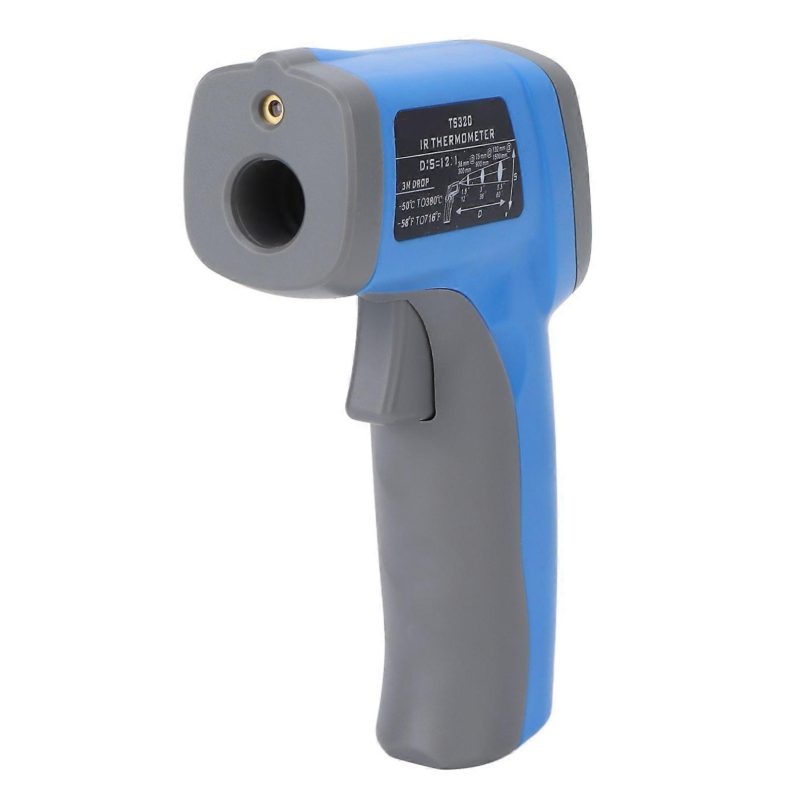 Infrared Thermometer Accurate Contactless LCD Backlit Display Handheld Digital Thermometer for Industrial KitchenTS320 (50C~380C, 58F~716F)