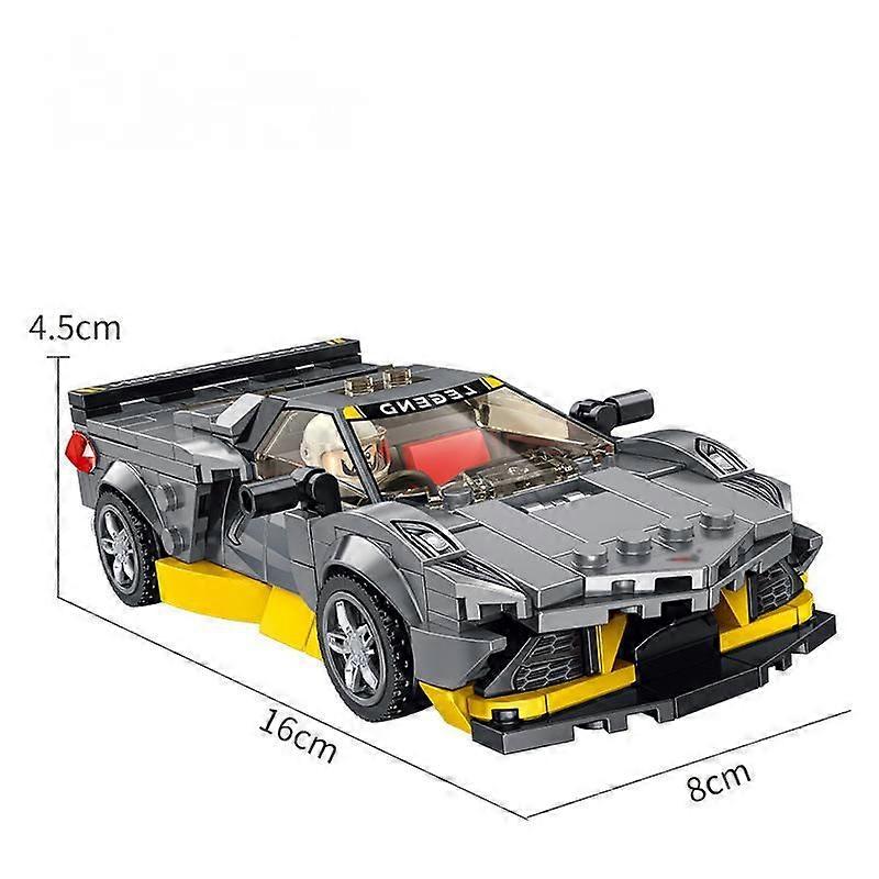 Lego children's building block car assembly model development intelligence racing DIY boy toy (Snowland Corvette 666031.)