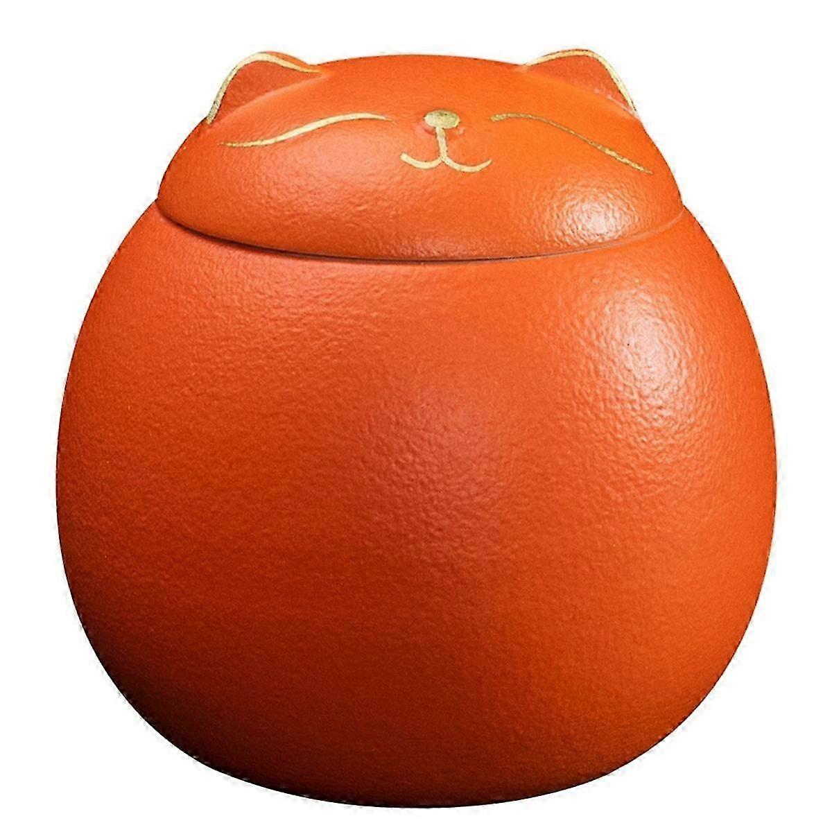 Ceramic Airtight Jar Tea Storage Jar Cat Shape Storage Jars Porcelain Jar compatible Tea Spices Pot 