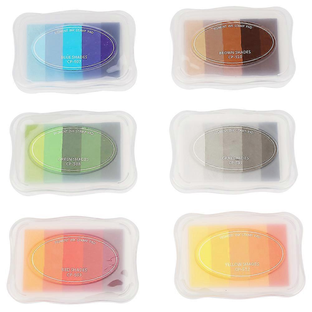 Five-Color Gradient Craft Ink Pad Rainbow For Stamps Multi-colors DIY Tool