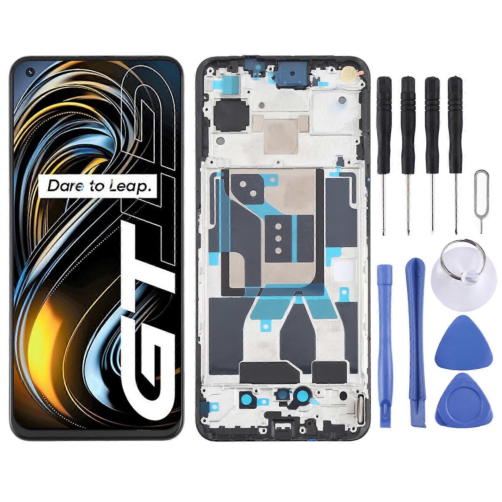 COMPATIBLE Super AMOLED Material LCD Screen and Digitizer Full Assembly with Frame for OPPO Realme GT 5G RMX2202