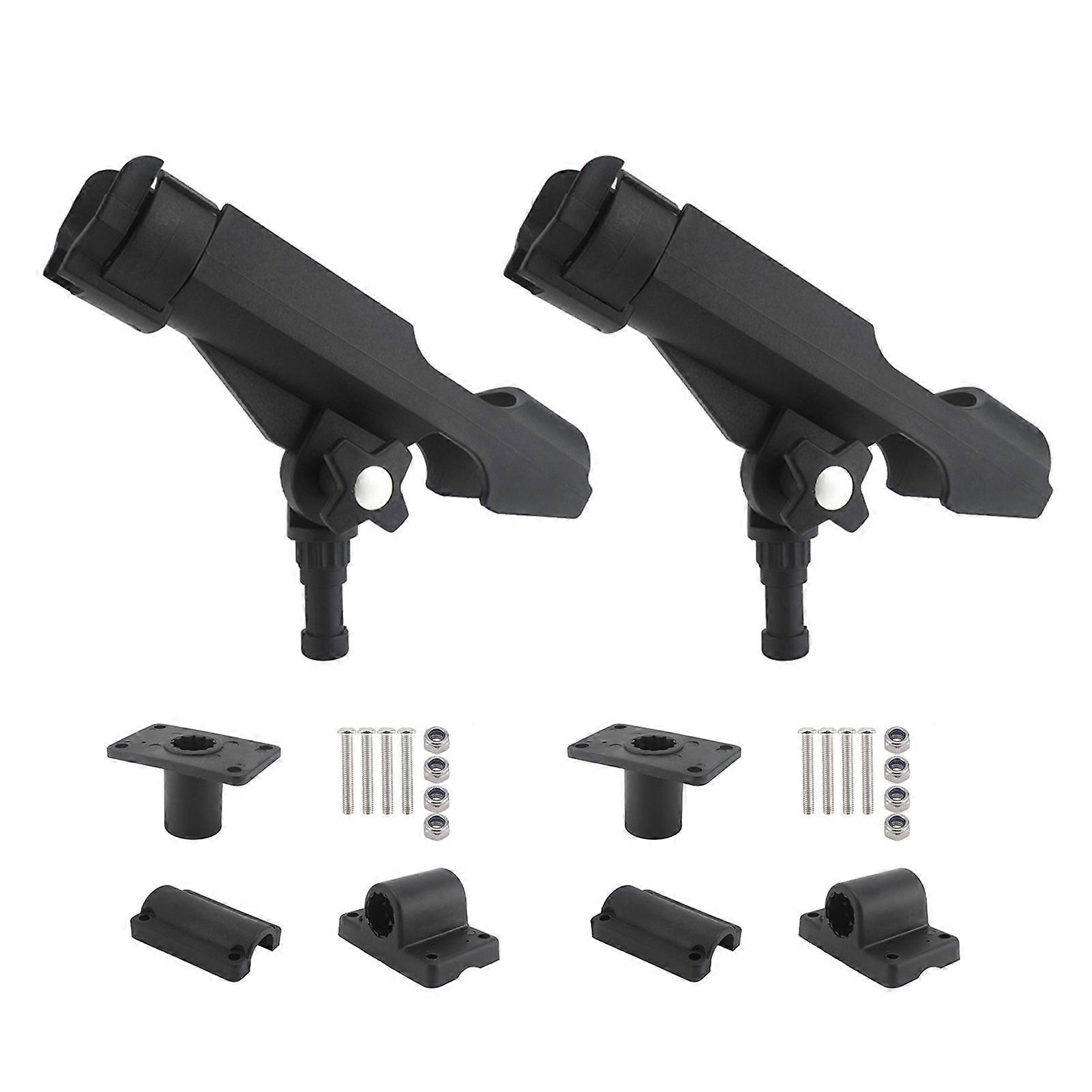 2 Pack Boat Fishing Rod Holder Adjustable Powerlock Rod Holder Dual~use Kayak Fishing Pole Holder with Combo Mount MK4274