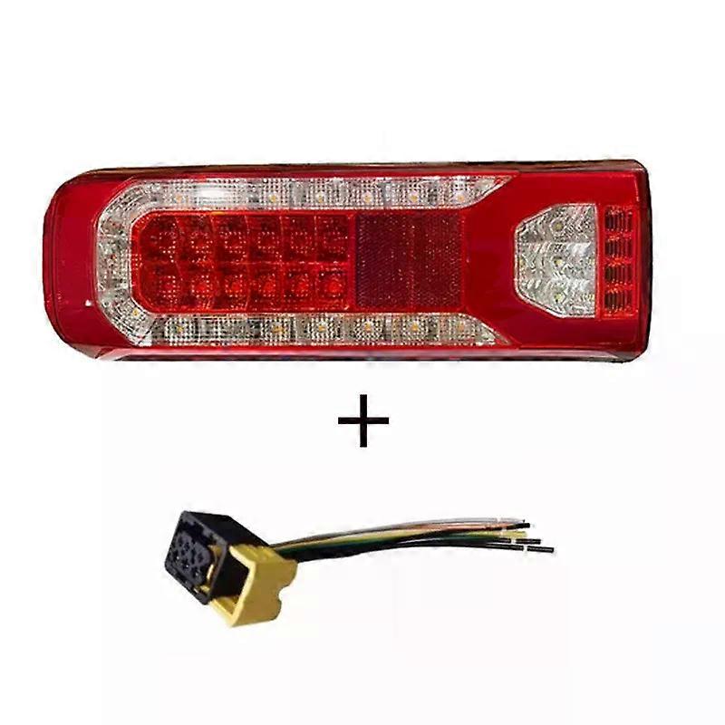 Applies to LED Car Taillight Tail Light Dynamic Turn Signal Lamp Brake Stop Light For Mercedes-Benz Atego Actros+connector MP4 MP5