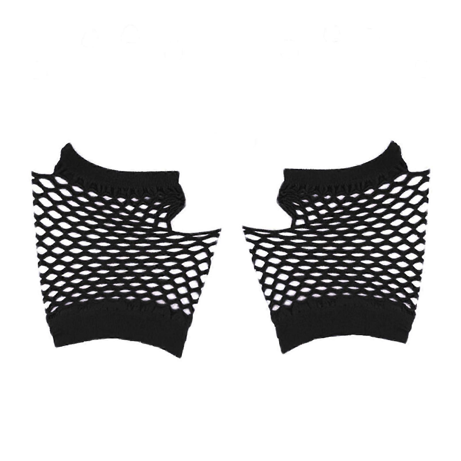 Short Gloves, Mesh, Fingerless, Fishnet, Gloves