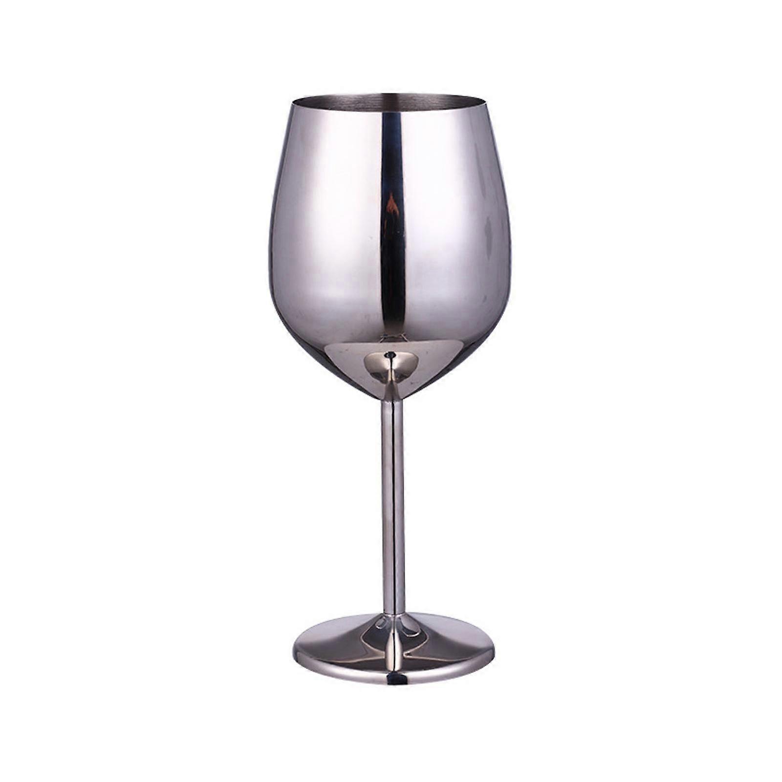 Stainless Steel Red Wine Goblets Large-Capacity Red Wine Glass Juice Drink Champagne Goblet Party Barware Kitchen Tool  silver