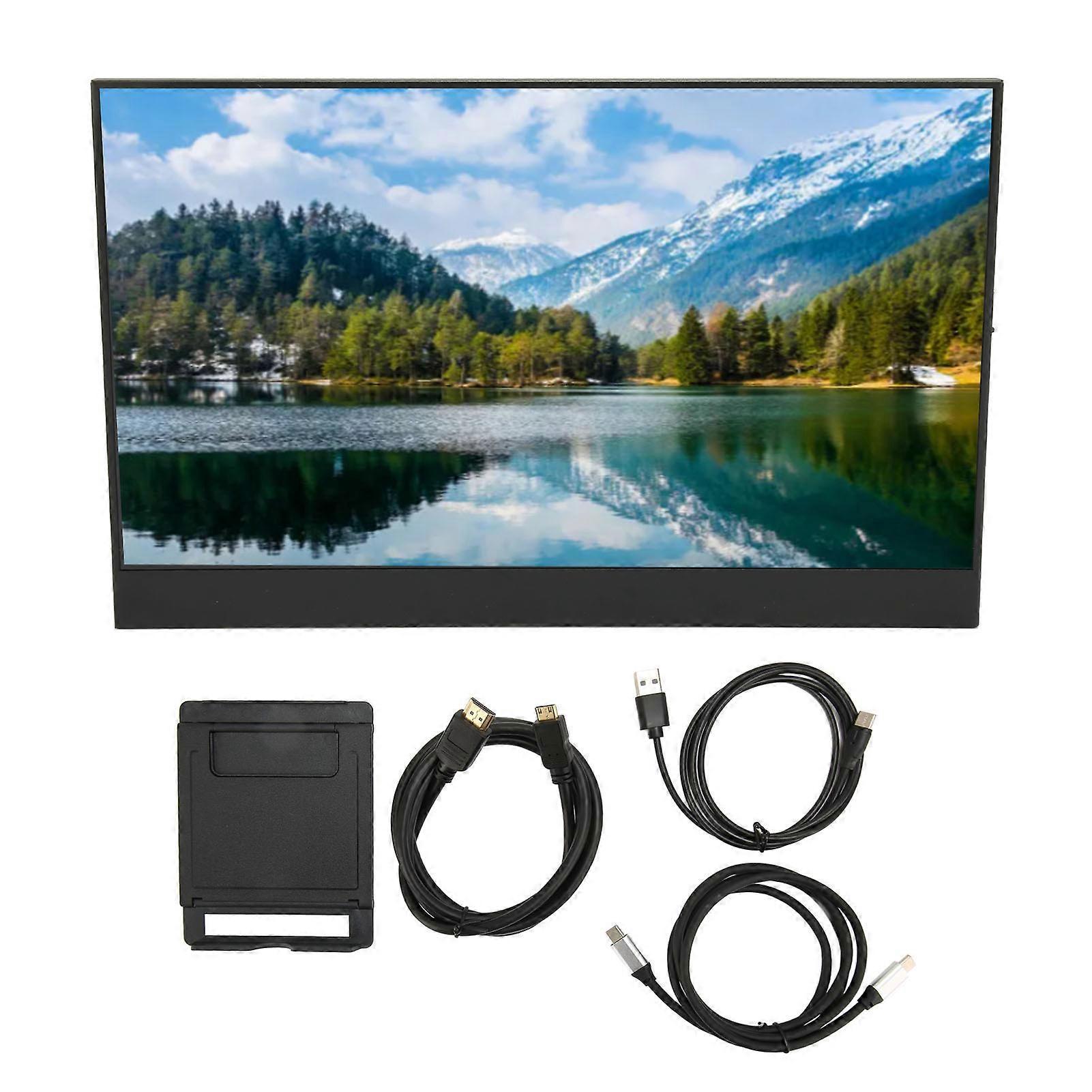 15.6" 4K Portable Monitor with Dual Speakers, Multi-Device Compatibility, and Projection