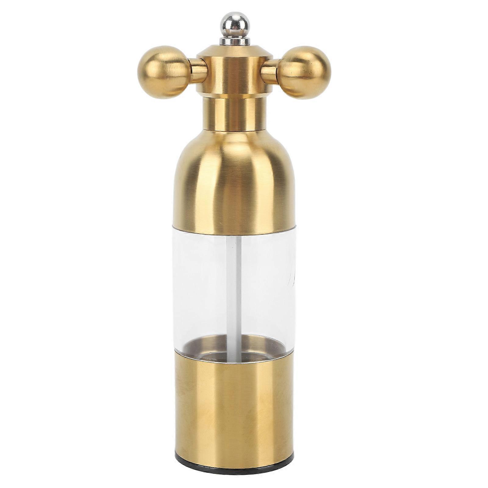 Pepper Mill Professional refillable, adjustable rough manual pepper and salt mill kitchen Gold small
