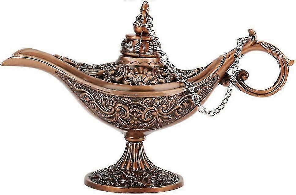 Metal Carved Aladdin Lamp Magic Vintage Home Tea Oil