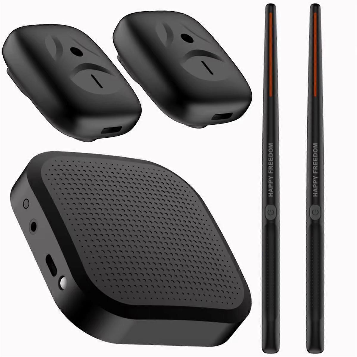 Portable Electronic Air Drum Set - Virtual Drumsticks and Pedals, Ideal for Beginners, Children, and Adults B