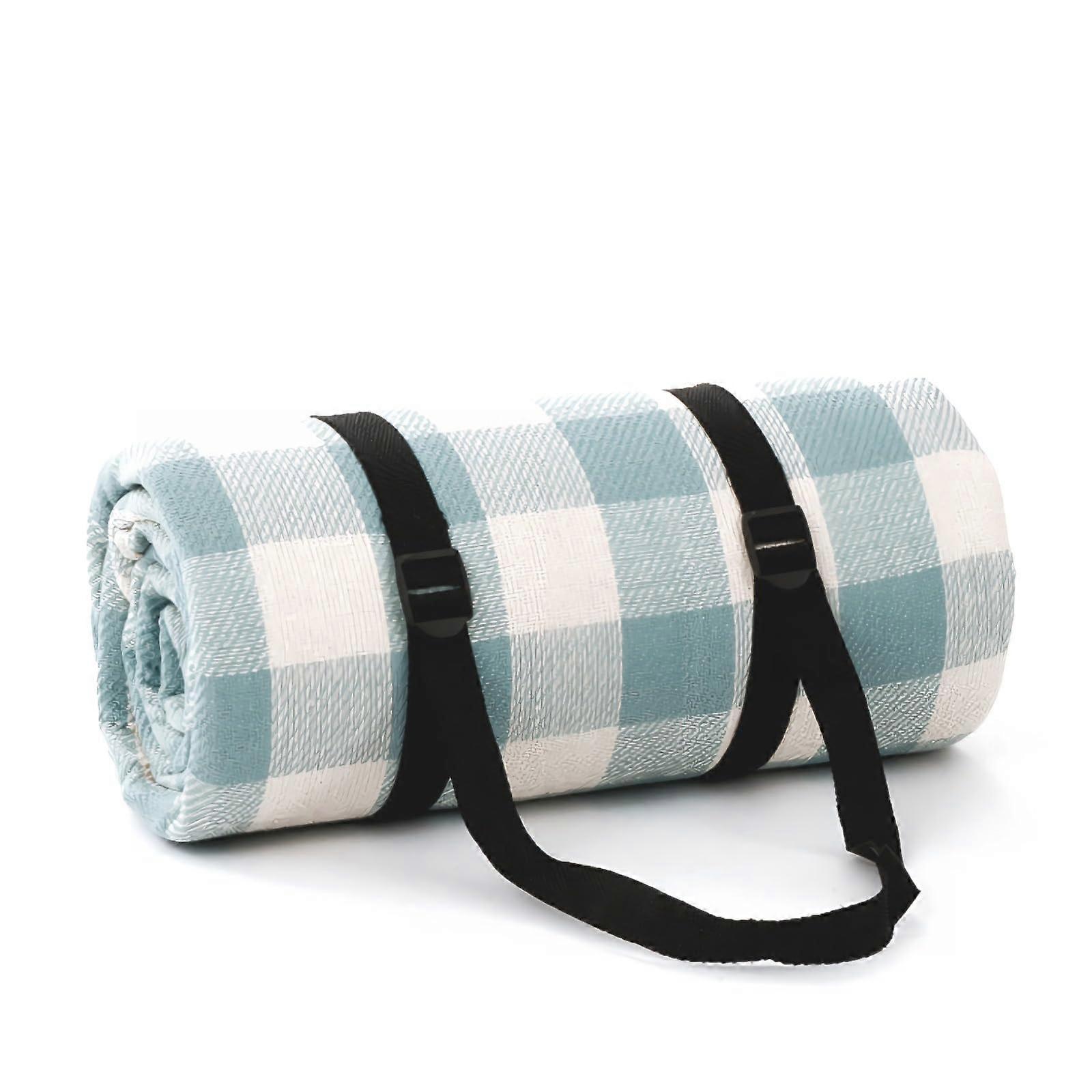 80x80 Inch Large Picnic Blanket with Carry Strap - 3-Layer Skin-Friendly Design for Camping and Beach