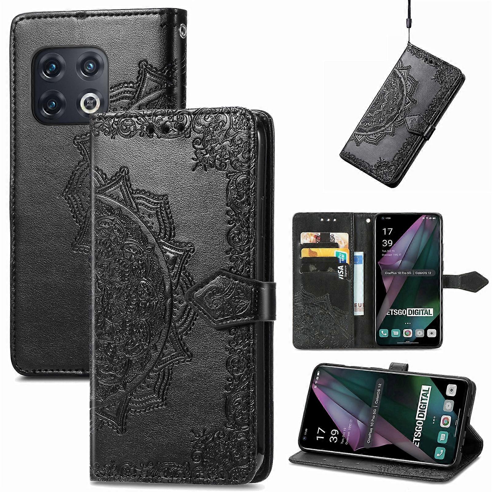 For OnePlus 10 Pro Mandala Flower Embossed Horizontal Flip Leather Phone Case
