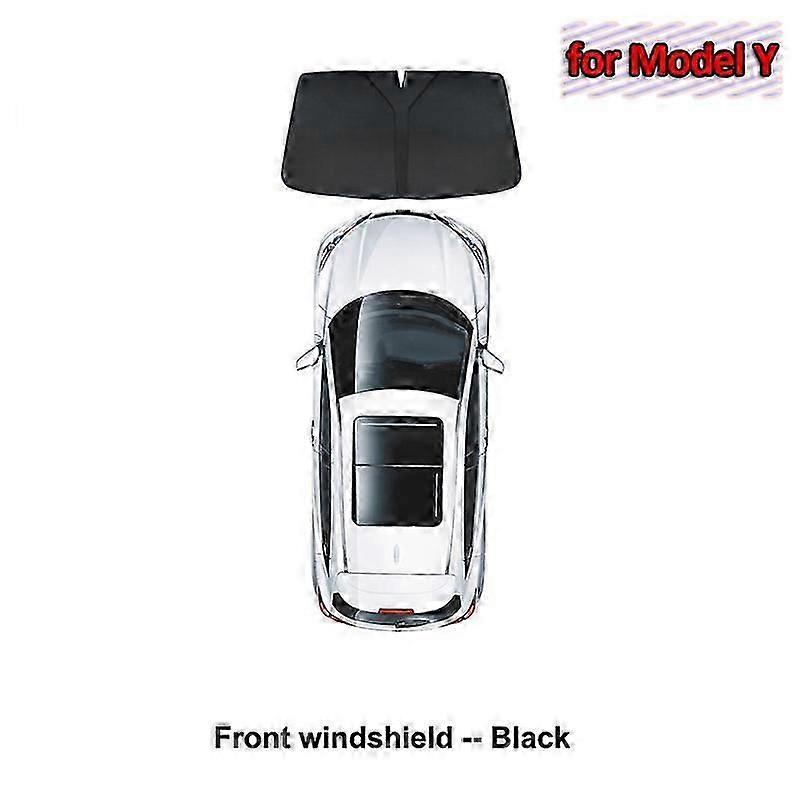 Car Sun Shade for Tesla Model 3 Y X S 2017-2023 Front Side Window Custom Sunshade Cover with Suction Rear Windshield Accessories
