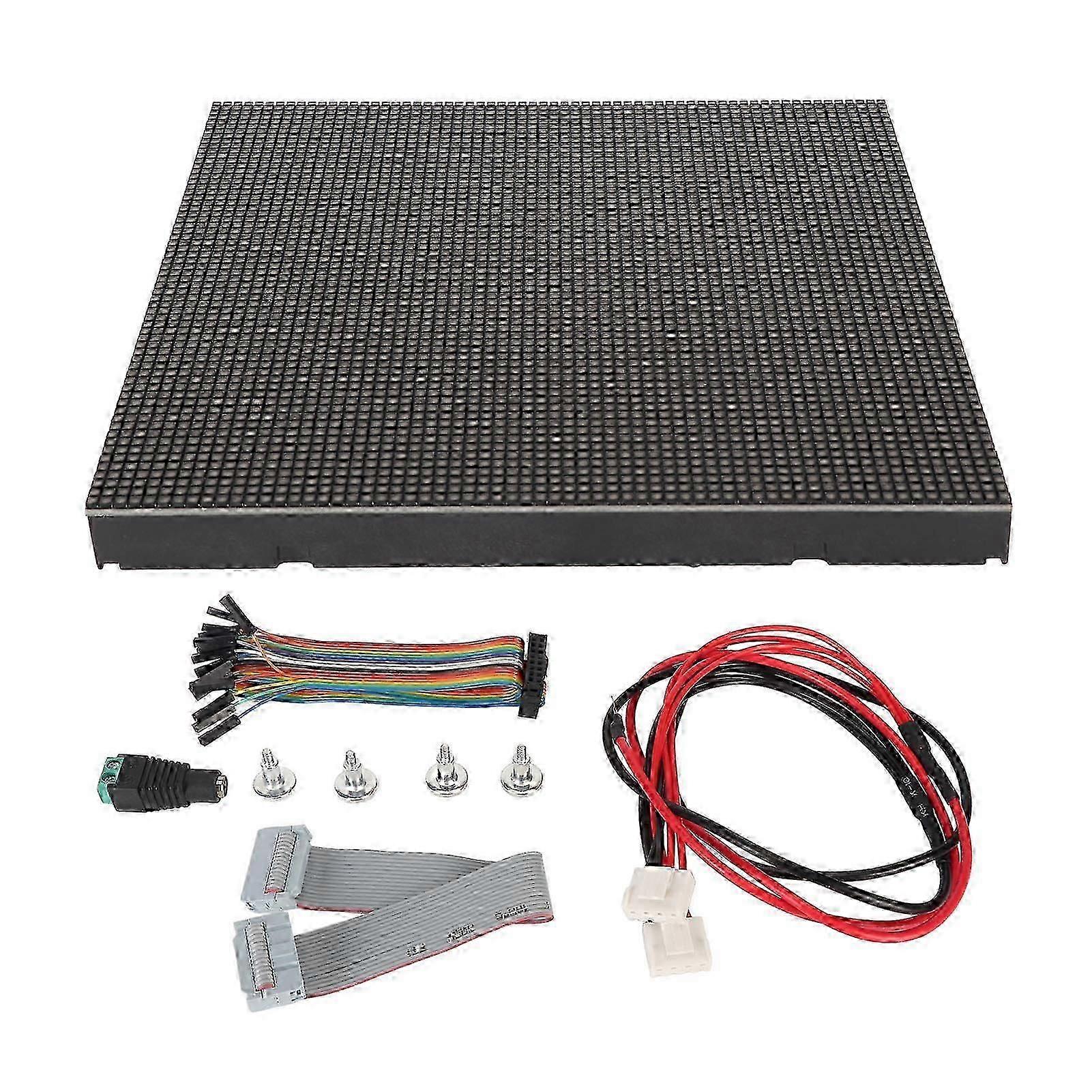 LED Matrix Panel 64x64 Pixels 2.5mm Pitch 4096 Individual RGB LEDs Adjustable Brightness Full Color LED Matrix Display