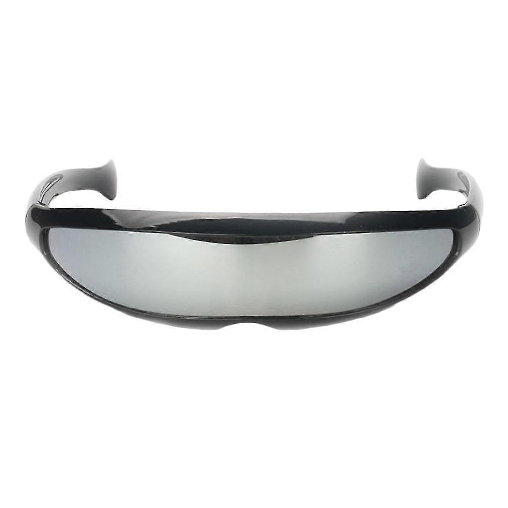 Retro Cosplay Eyeglasses Futuristic Narrow Color Mirrored Lens Visor