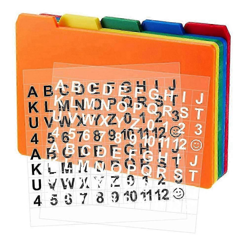 50 Pcs Index Card Guide Set Alphabet Sticker Index Card Dividers Self Adhesive Number Stickers (mix