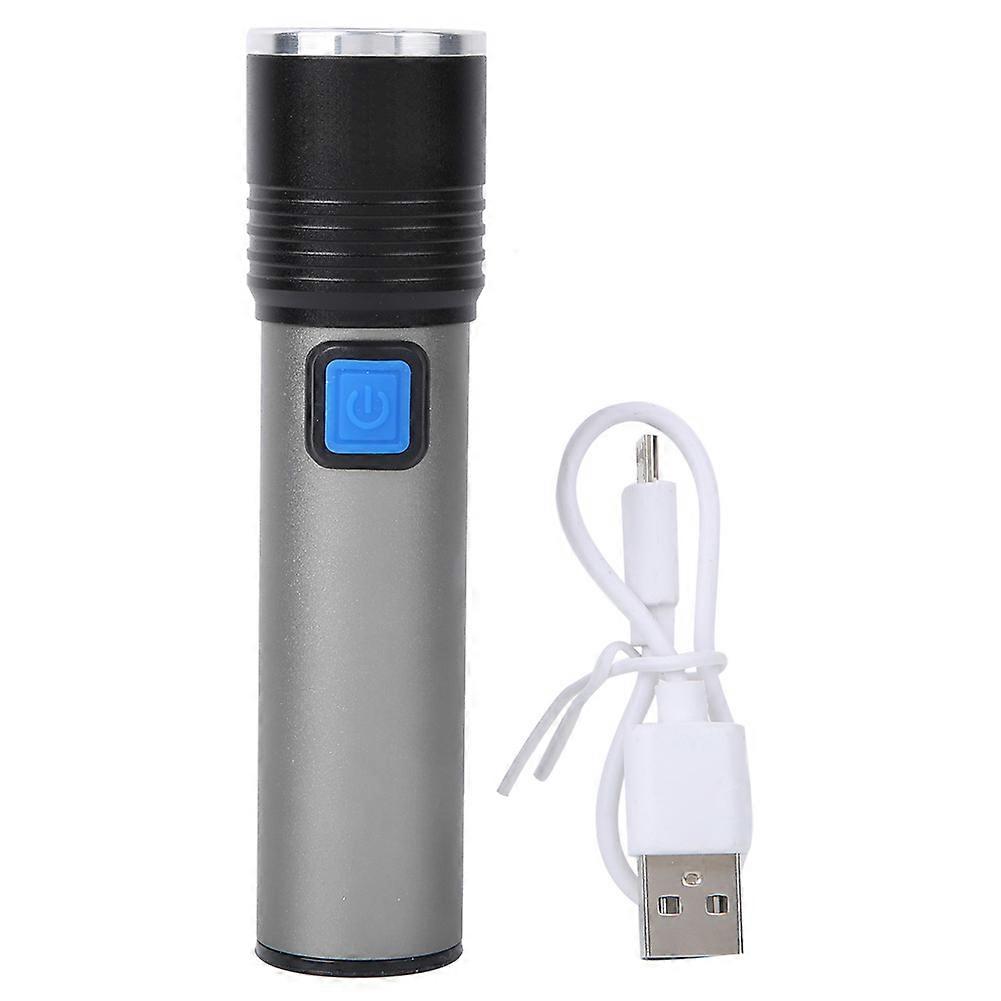USB Rechargeable LED Mini Flashlight for Camping, Outdoor Use, Bright Light, Compact Size, Lightweight Design