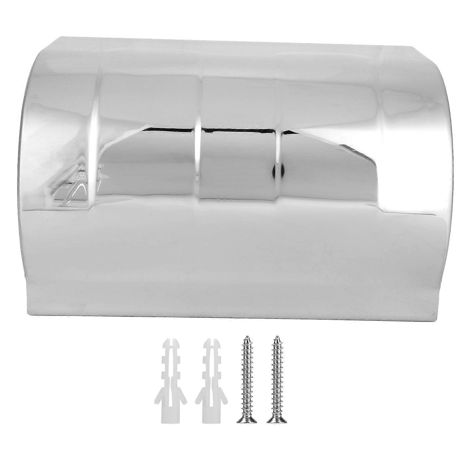 Toilet Paper Box - Stainless Steel Bathroom Tissue Holder with Perforated Design, Wall-Mounted, Modern Style, Easy Installation