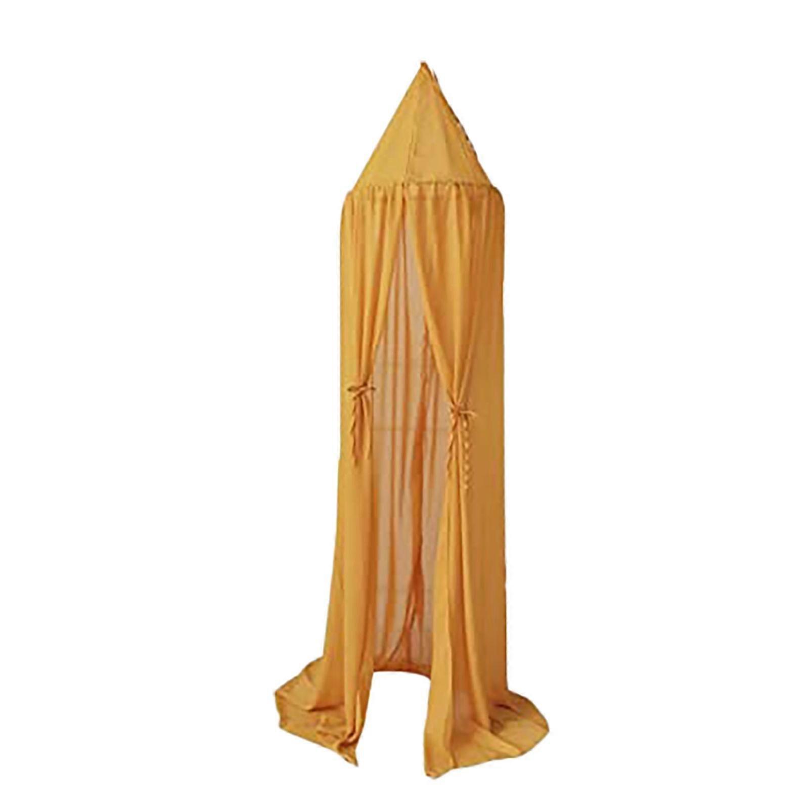 Bed Baby Canopy Chiffon Insect Net Decoration Mosquito Net for Cot-Pink yellow Durable Repellent Products