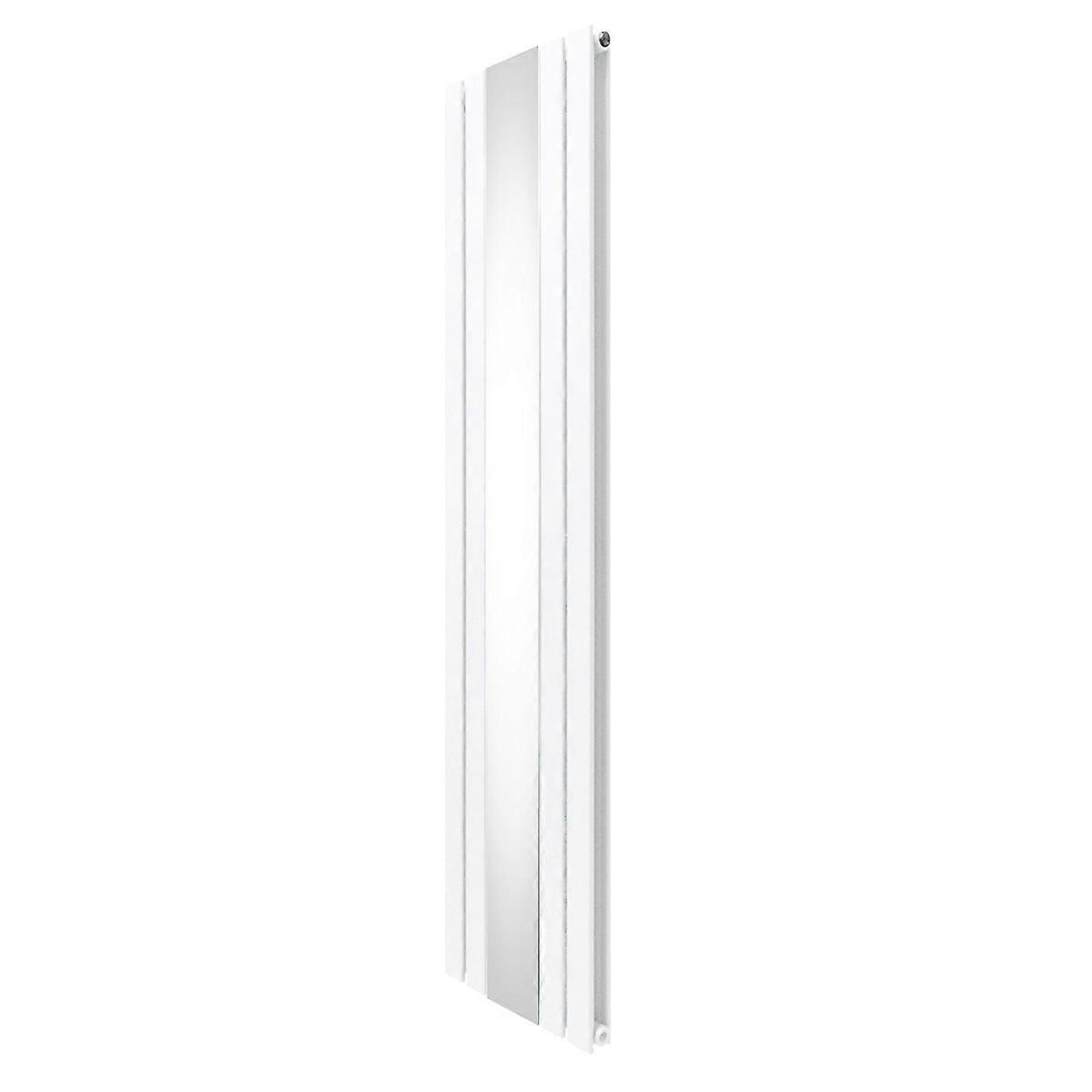 Flat Panel Radiator With Mirror 1800mm x 425mm Modern Designer Double Column Vertical Heater Gloss