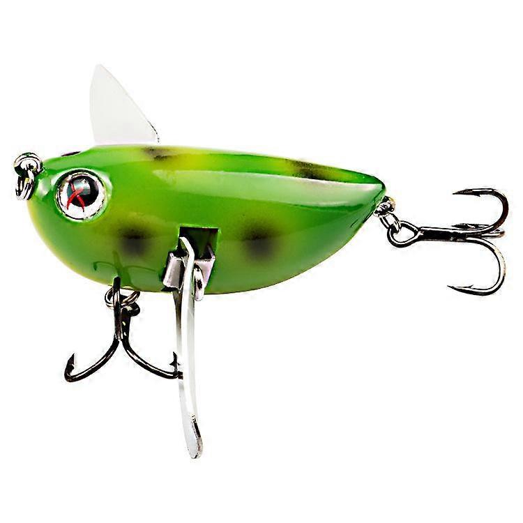 1Pcs Water Surface System Wave Climbing Fish Bait Tackle Lifelike Bee Fishing Lures with Two Metal Spoon Wings